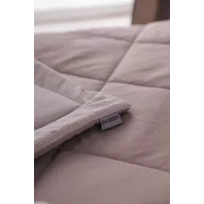 Комплект с одеялом DonCotton "Вареный хлопок" (полоса беж), семейный