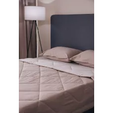 Комплект с одеялом DonCotton "Вареный хлопок" (полоса беж), семейный