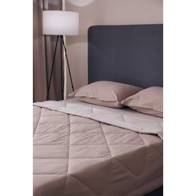 Комплект с одеялом DonCotton "Вареный хлопок" (полоса беж), евро