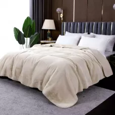 Плед меховой Sofi de Marko “Аурелия” (светло-бежевый), 160x220