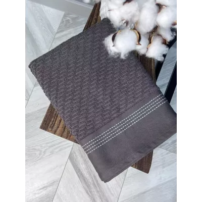 Махровое полотенце Comfort Life “Рольф” (графит), 70×140