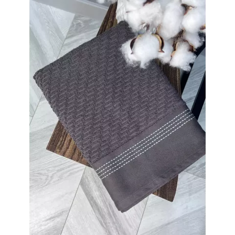 Махровое полотенце Comfort Life “Рольф” (графит), 70×140