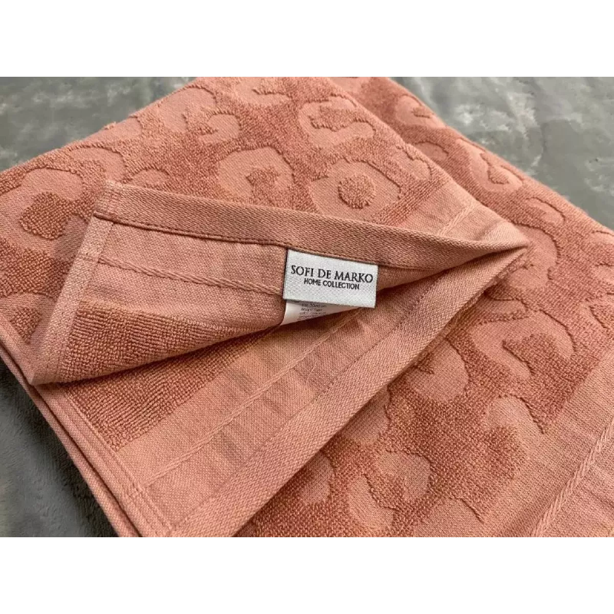 Махровое полотенце Sofi De Marko “Tiger” (чайная роза), 50x90