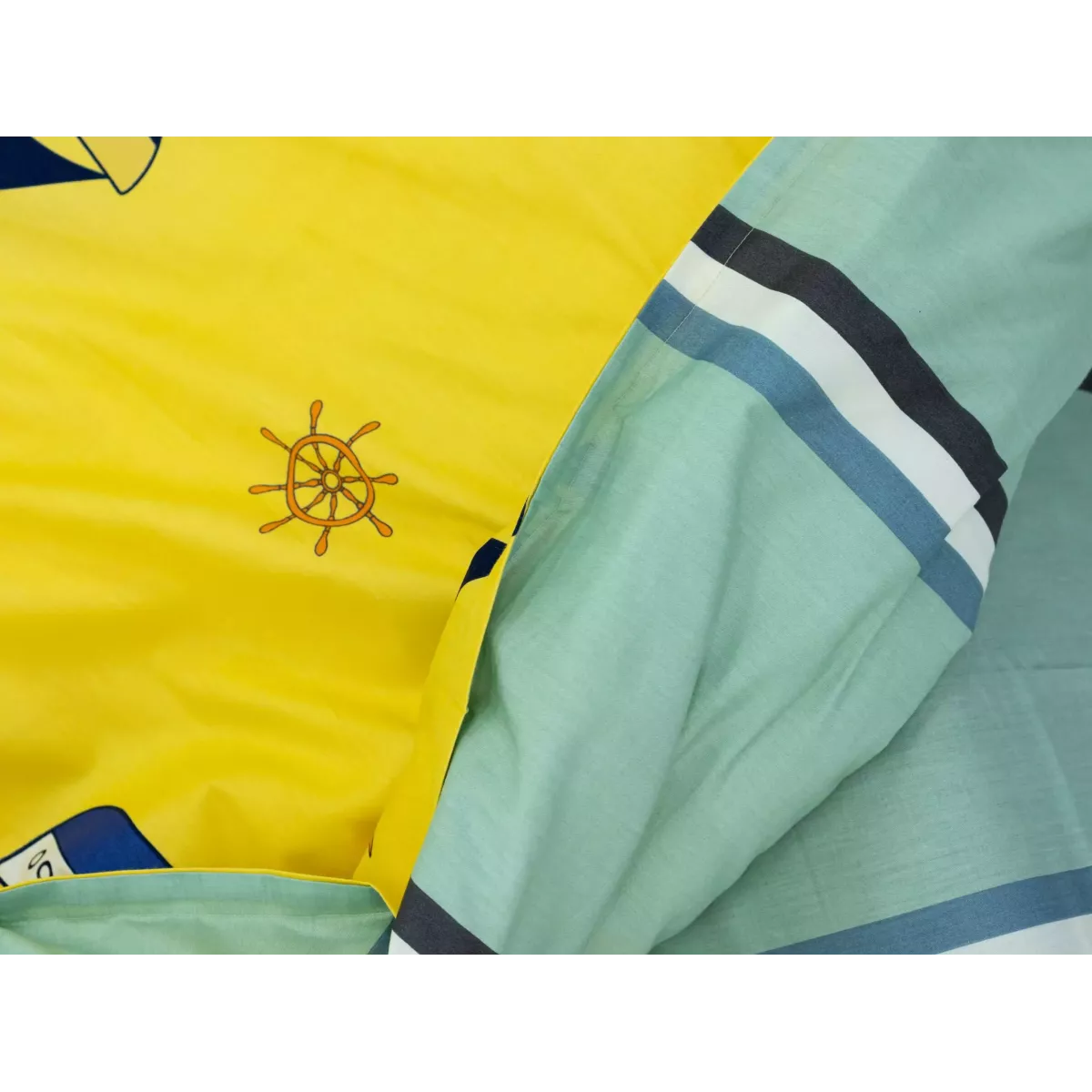 Комплект постельного белья Sofi De Marko “Кораблики” (желтый), 1.5 спальный