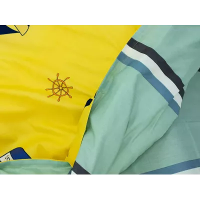 Комплект постельного белья Sofi De Marko “Кораблики” (желтый), 1.5 спальный