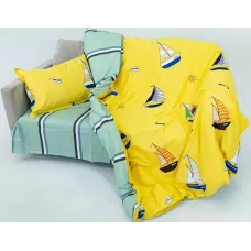 Комплект постельного белья Sofi De Marko “Кораблики” (желтый), 1.5 спальный