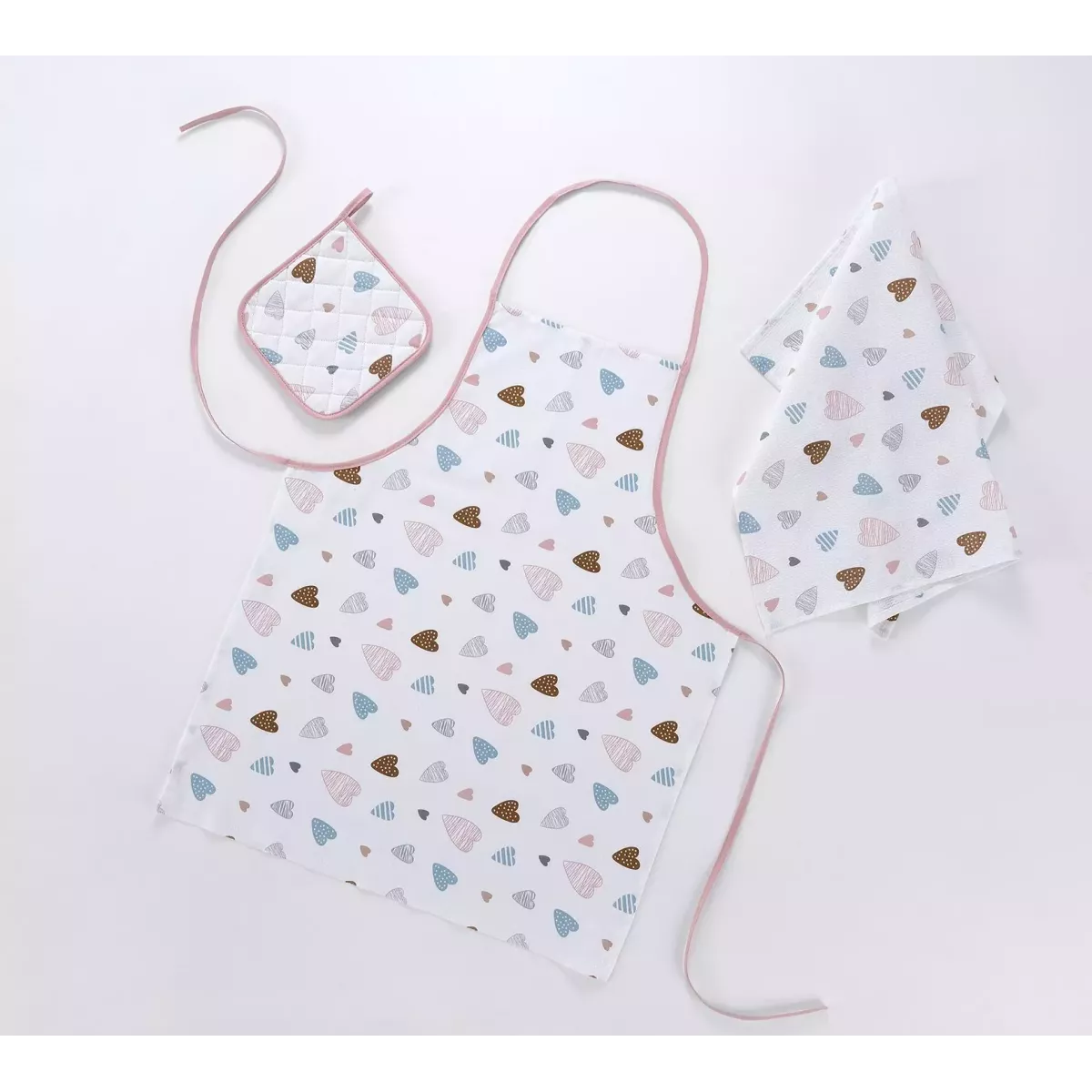 Набор для кухни "С любовью" (фартук 60х70, прихватка 20х20, салфетка 47х60)