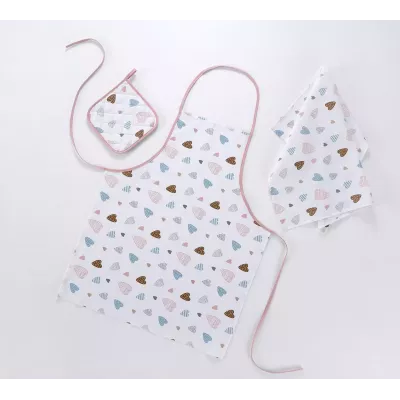 Набор для кухни "С любовью" (фартук 60х70, прихватка 20х20, салфетка 47х60)