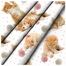 Комплект постельного белья "WENGE" kids (Kitten orange), 1.5 спальный