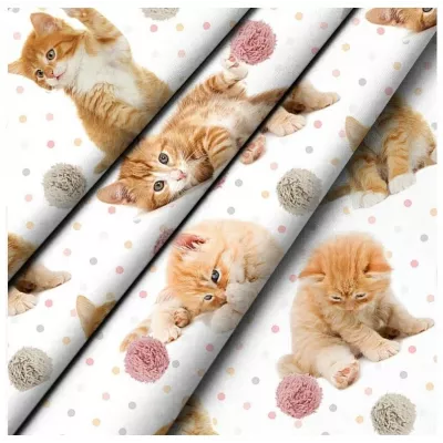 Комплект постельного белья "WENGE" kids (Kitten orange), 1.5 спальный