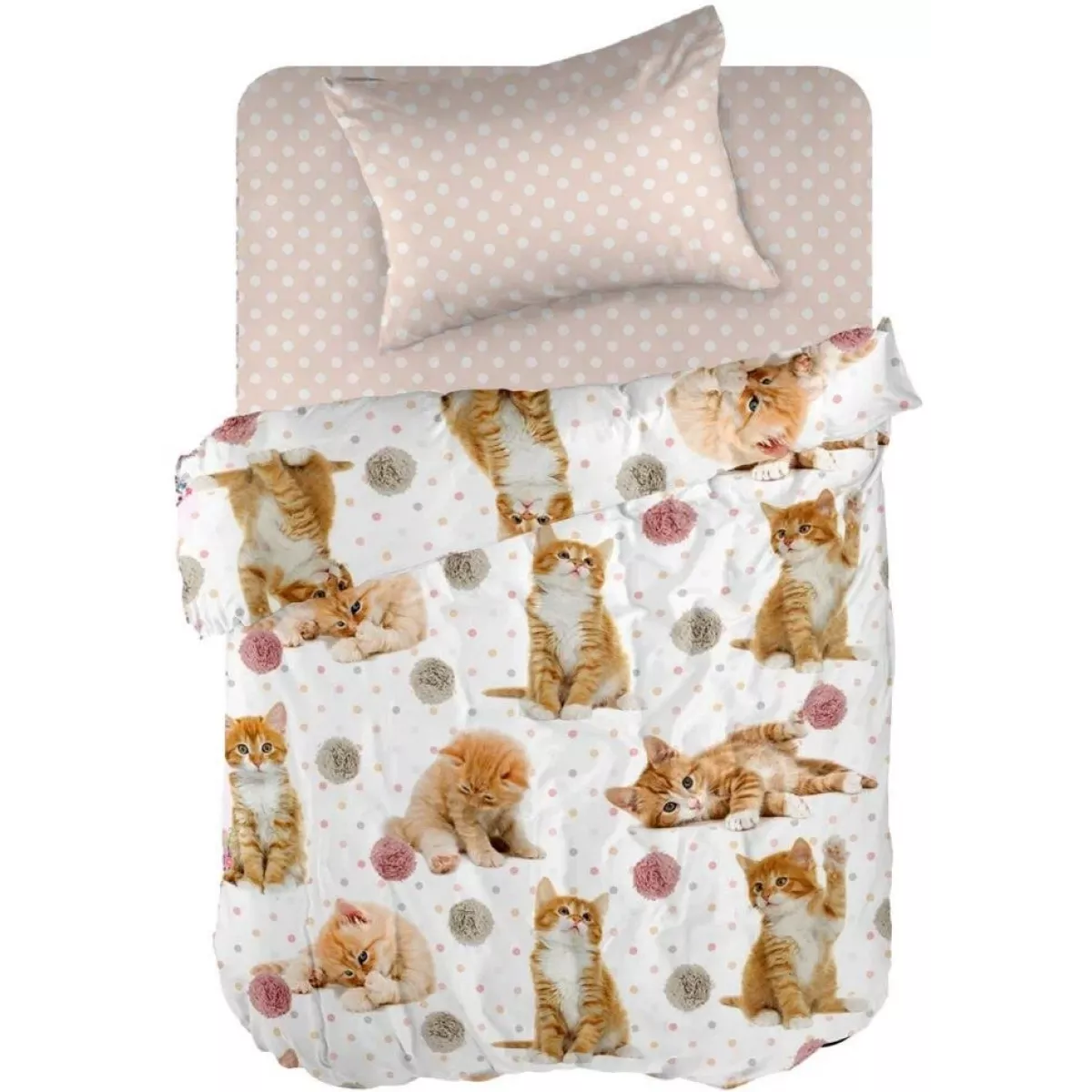 Комплект постельного белья "WENGE" kids (Kitten orange), 1.5 спальный