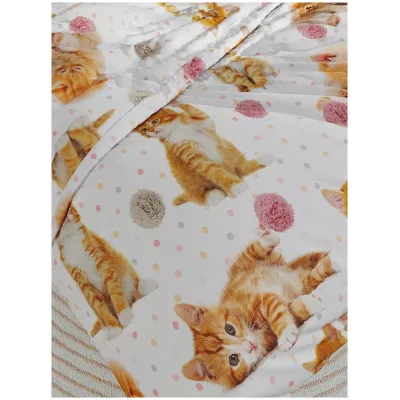 Комплект постельного белья "WENGE" kids (Kitten orange), 1.5 спальный