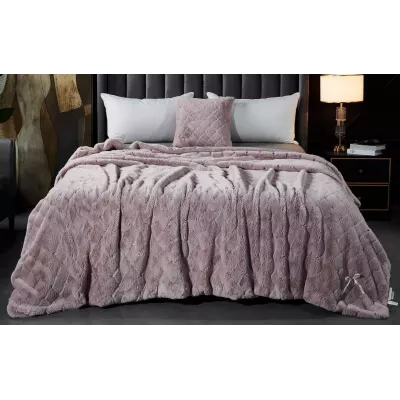 Плед-покрывало Sofi de Marko “Бернард” (пудра), 160x220