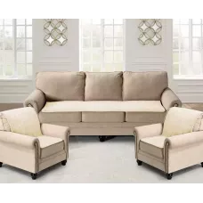 Набор покрывал для мягкой мебели Karteks “Квадрат” молочный (90х210 - 1 шт., 90х160 - 2 шт.)