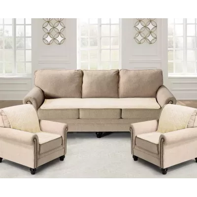 Набор покрывал для мягкой мебели Karteks “Квадрат” молочный (90х210 - 1 шт., 90х160 - 2 шт.)