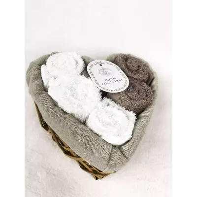 Комплект полотенец Sofi de marko “Амур” (кофе), 30x30 (6 шт)