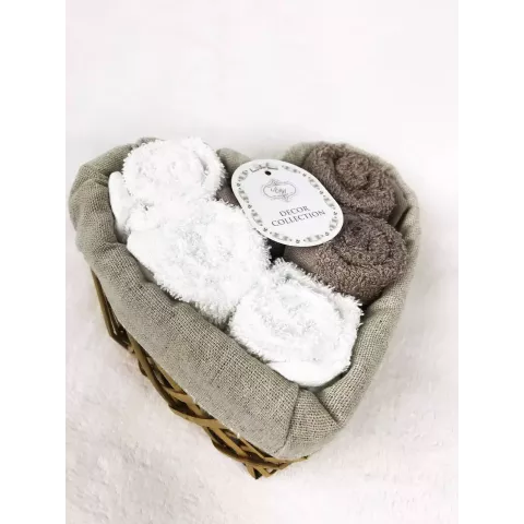 Комплект полотенец Sofi de marko “Амур” (кофе), 30x30 (6 шт)