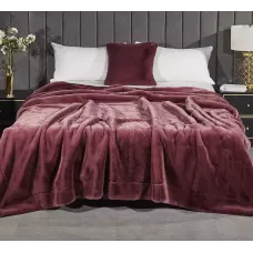 Плед меховой Sofi de Marko “Ричард” (марсала), 210x230