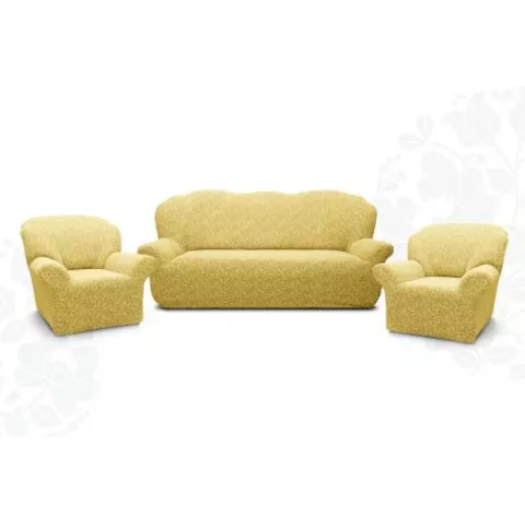 Чехлы на прямой трехместный диван и два кресла “Жаккард” (без оборки)