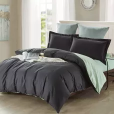 Комплект постельного белья Karteks "Сатин однотонный комбинированный" SK-009, 1.5 спальный