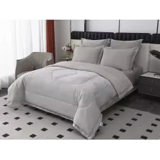 Комплект с одеялом-покрывалом Sofi De Marko “Энрике” (св.серый), семейный