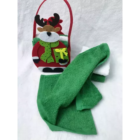 Новогодний набор полотенец "Виксен", 30x30 (3 шт)