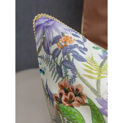 Комплект с одеялом KAZANOV.A “Маки” марсала бежевый (египетский хлопок-велюр), евро