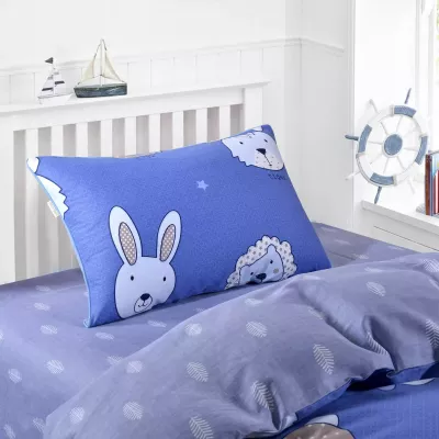 Комплект постельного белья Sofi De Marko “Зоомир” (синий), 1.5 спальный