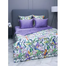 Комплект с одеялами KAZANOV.A "Колибри" аметист жемчуг (тенсель/египетский хлопок), семейный