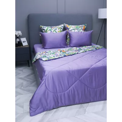 Комплект с одеялами KAZANOV.A "Колибри" аметист жемчуг (тенсель/египетский хлопок), семейный