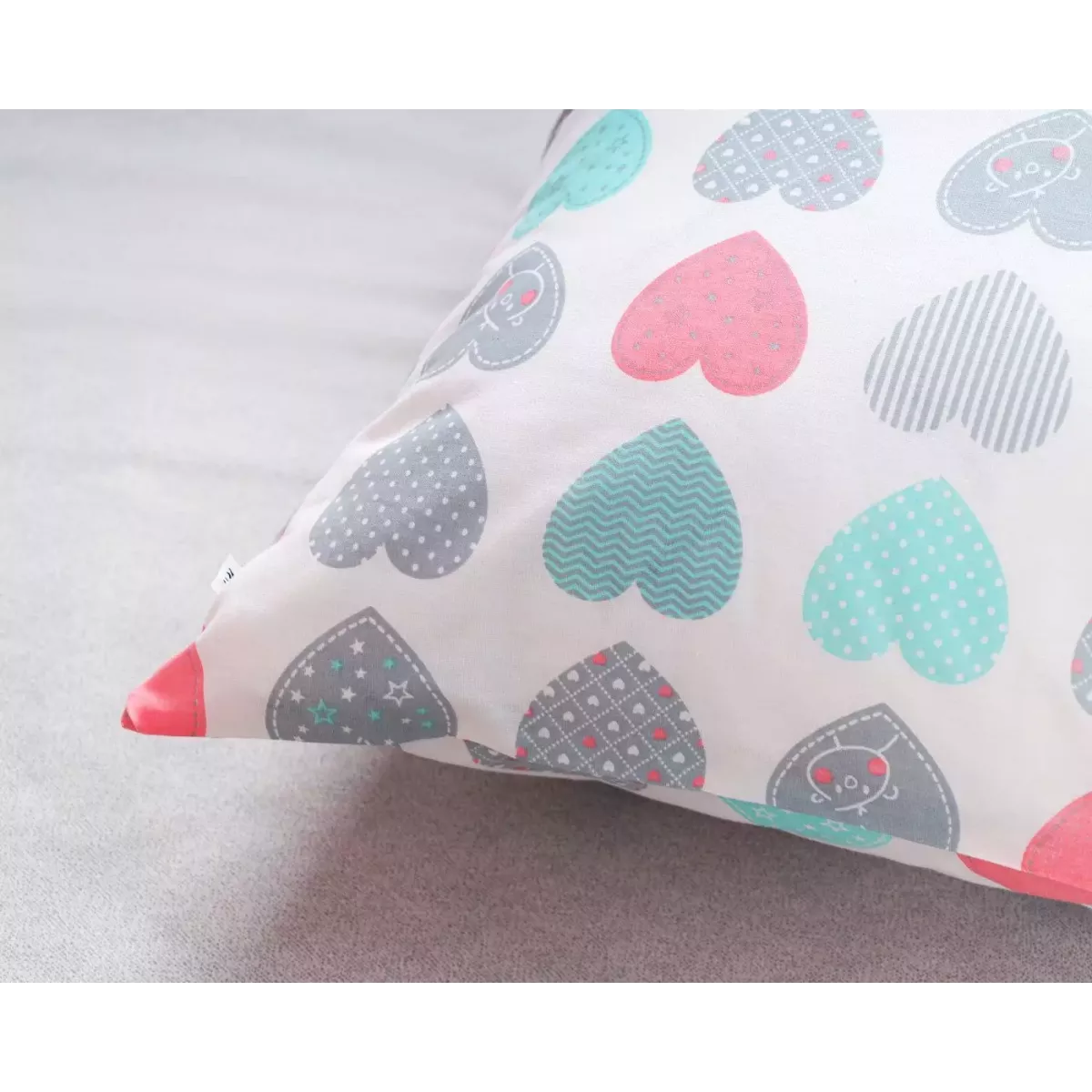 Комплект постельного белья Siberia Home “Сердечки” (голубой), 1.5 спальный