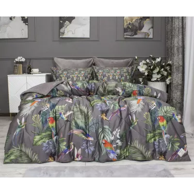 Комплект с одеялами Kazanov.a “Колибри Каллиопа” капучино (египетский хлопок-велюр), семейный