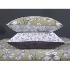 Комплект с одеялом KAZANOV.A “Мартина” графит олива платина (хлопок-велюр), евро