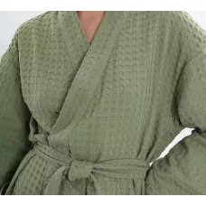 Халат вафельный унисекс "Relax" (оливковый)