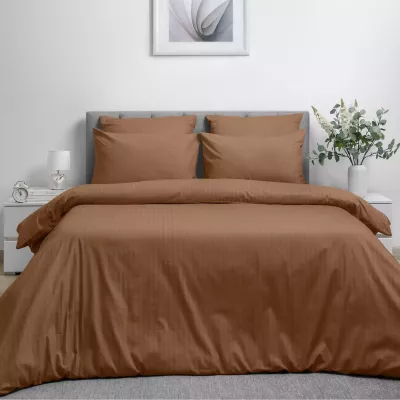 Комплект постельного белья Волшебная ночь Stripe "New Beige", 1.5 спальный