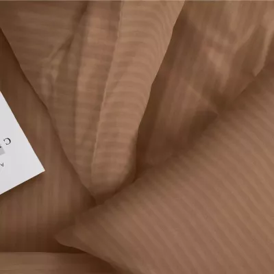 Комплект постельного белья Волшебная ночь Stripe "New Beige", 1.5 спальный