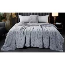 Плед-покрывало Sofi de Marko “Бернард” (светло-серый), 160x220