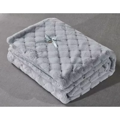 Плед-покрывало Sofi de Marko “Бернард” (светло-серый), 160x220