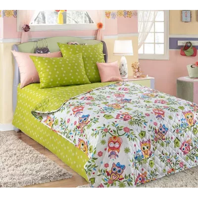 Покрывало стеганое Текс-Дизайн "Совята" (перкаль), 140х210