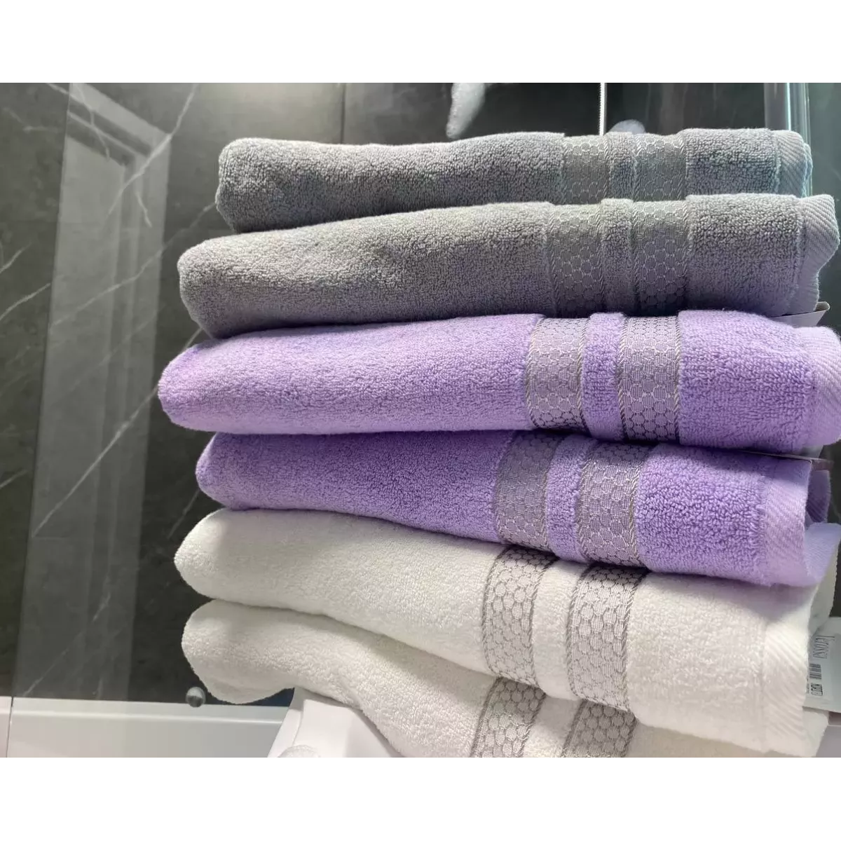 Махровое банное полотенце Verossa “Reticolo” (лаванда), 70х140