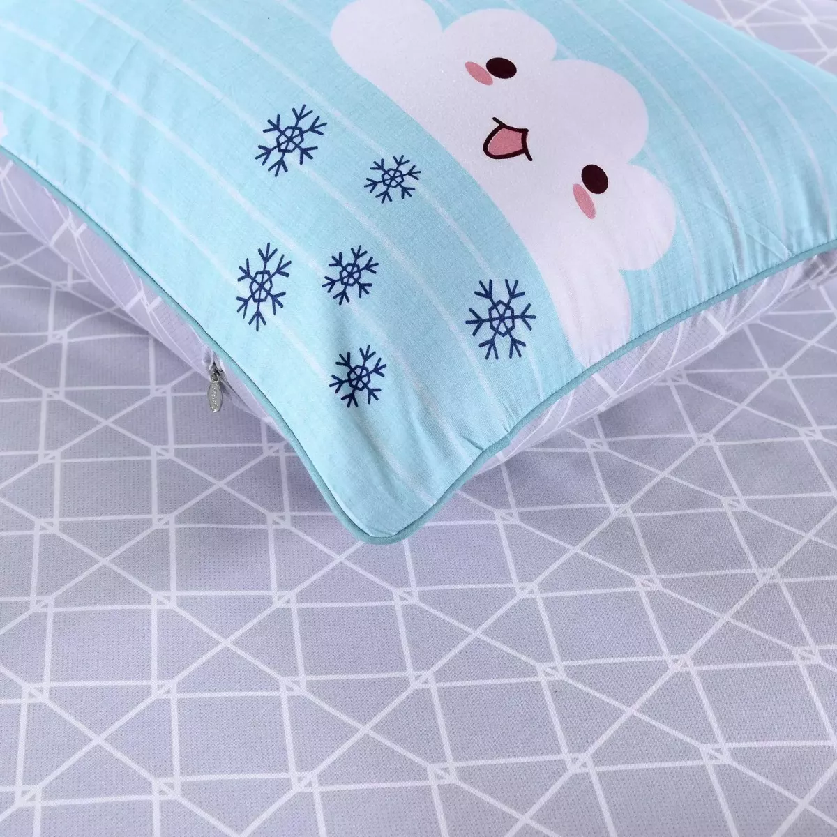 Комплект постельного белья Sofi De Marko “Веселые тучки” (голубые), 1.5 спальный