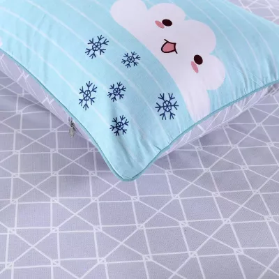 Комплект постельного белья Sofi De Marko “Веселые тучки” (голубые), 1.5 спальный