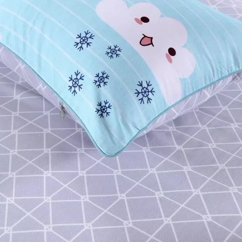 Комплект постельного белья Sofi De Marko “Веселые тучки” (голубые), 1.5 спальный