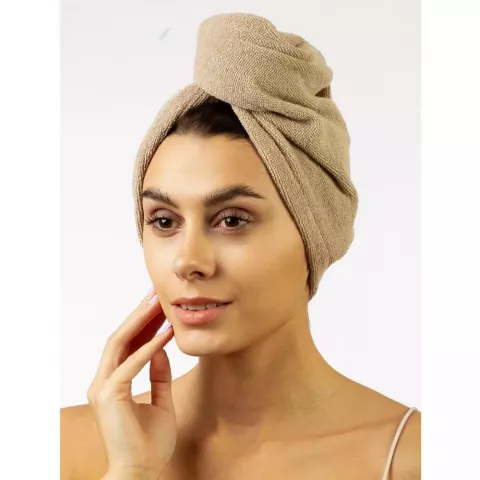 Полотенце для сушки волос Sofi De Marko "Beatrice" (беж) 26х58см