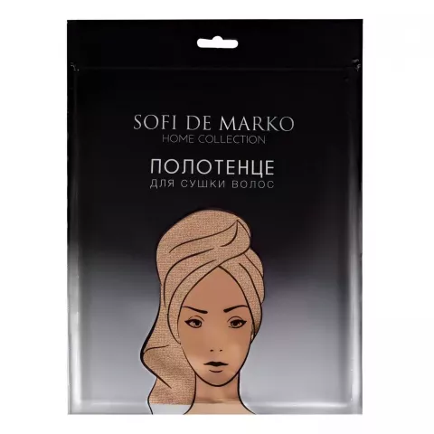 Полотенце для сушки волос Sofi De Marko "Beatrice" (беж) 26х58см