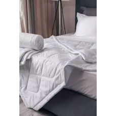 Комплект с одеялом DonCotton "Stripe Sateen Mini" (белый), евро