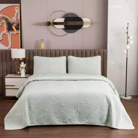 Велюровое покрывало Sofi De Marko “Мелисса” (ментол), 240x260