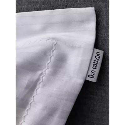 Комплект с одеялом DonCotton "Страйп-сатин" (белый), 1.5 спальный