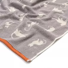 Махровое полотенце Sofi De Marko “Kitty” (серое), 50x90