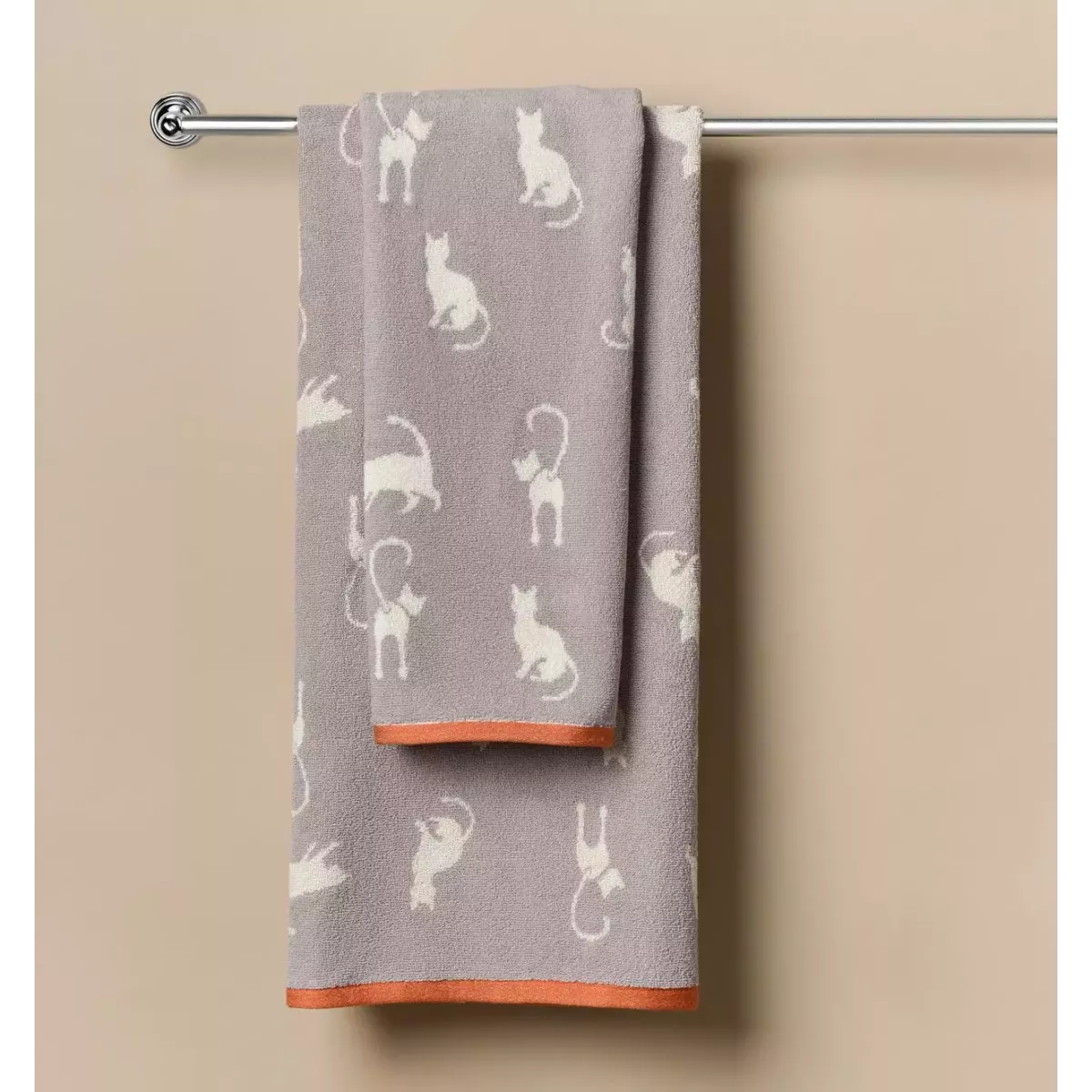 Махровое полотенце Sofi De Marko “Kitty” (серое), 50x90